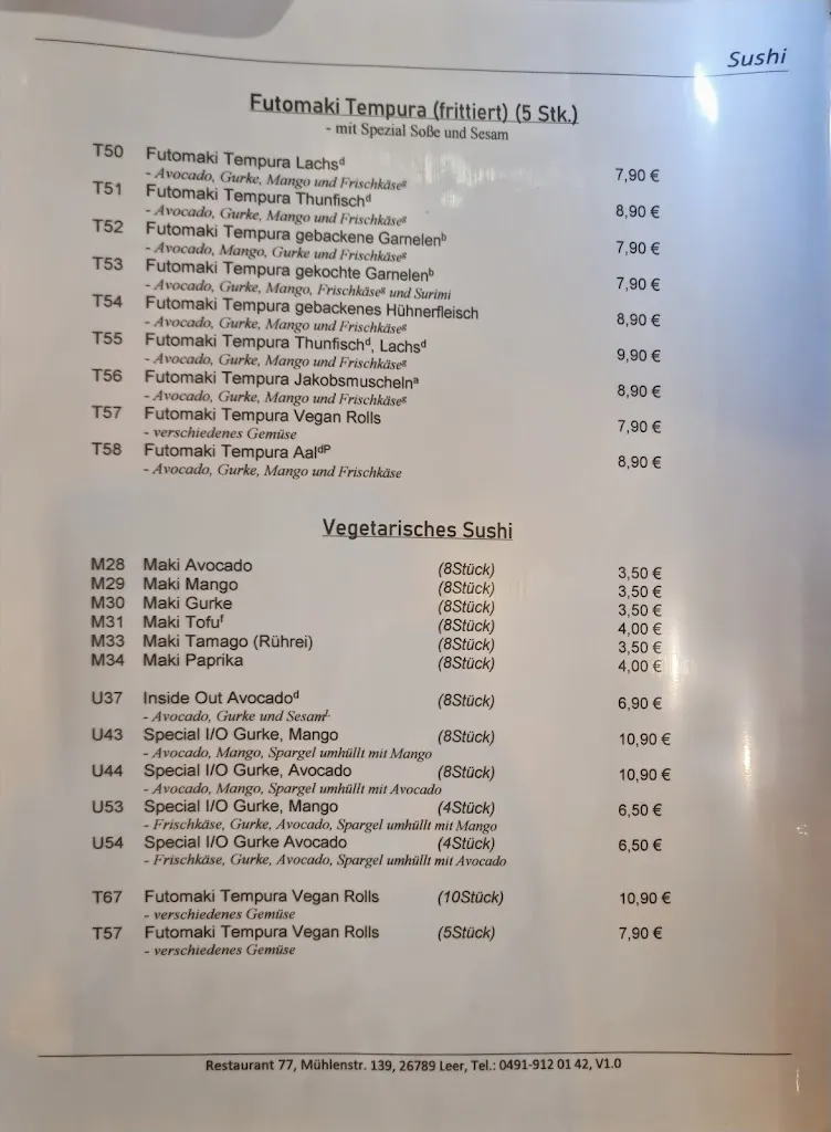 Menu_Restaurant 77, Sushi und Vietnamesische Küche_(Ostfriesland)_image_3