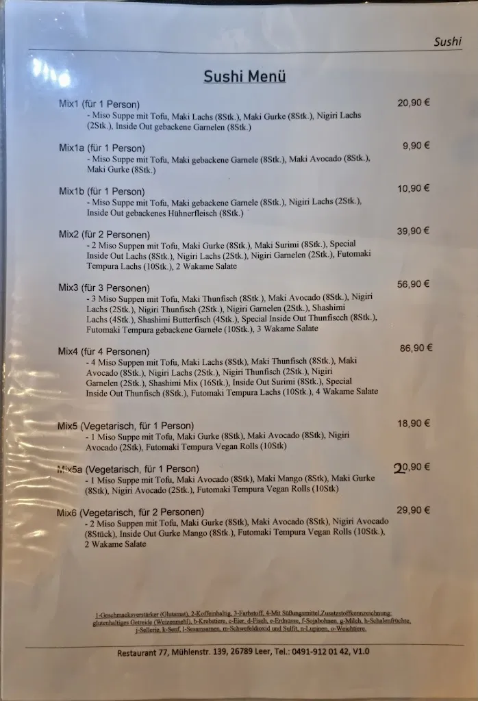 Menu_Restaurant 77, Sushi und Vietnamesische Küche_(Ostfriesland)_image_4