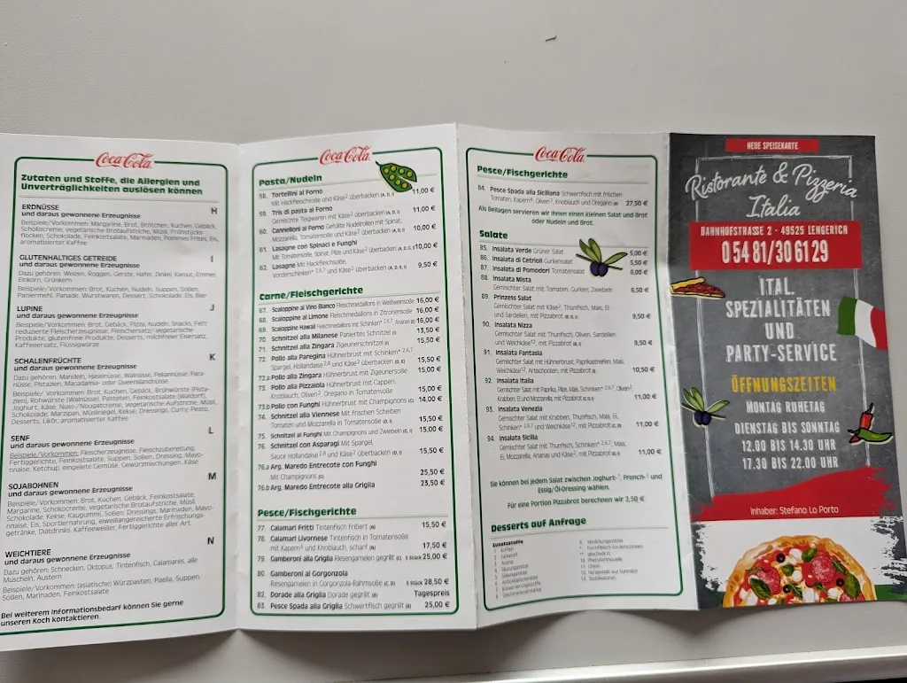 Menu_Pizzeria Italia_Lengerich_image_1