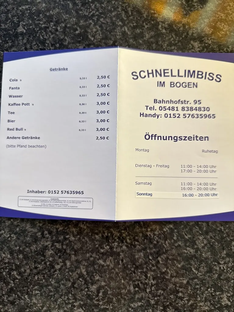 Menu_Schnellimbiss im Bogen_Lengerich_image_1