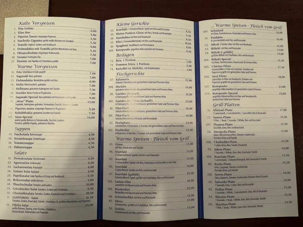 Menu_Restaurant Santorini - Griechische Spezialitäten_Lilienthal_image_1