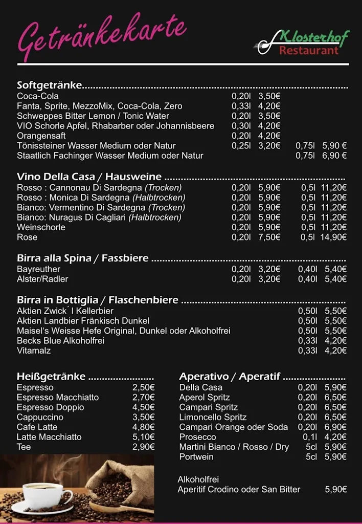 Menu_Klosterhof Restaurant Lilienthal_Lilienthal_image_1