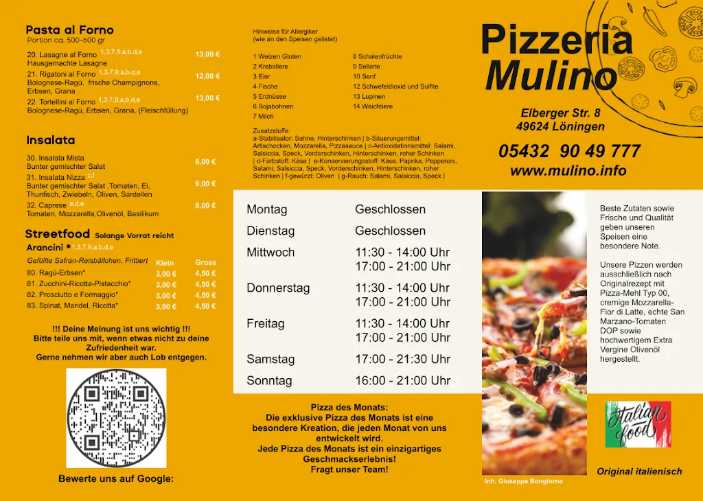 Menu_Pizzeria Mulino_Löningen_image_2