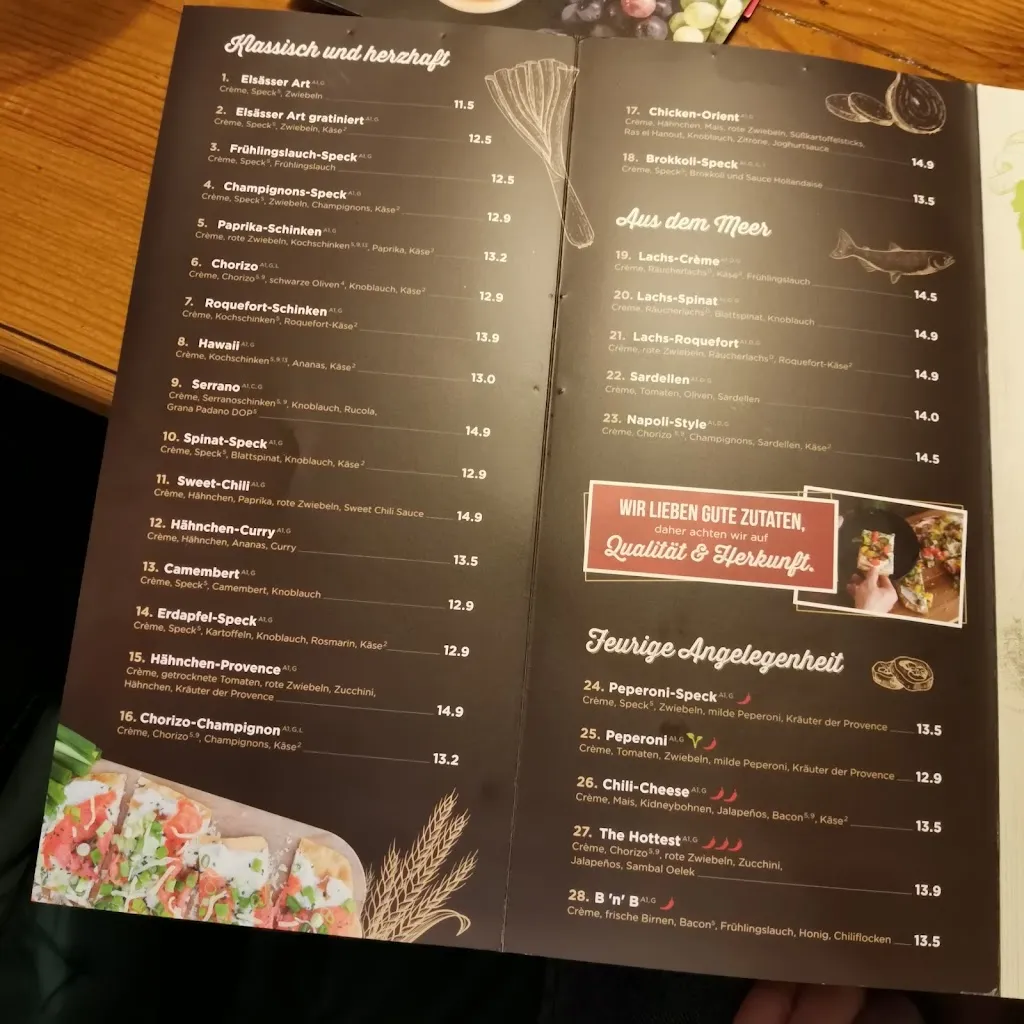 Menü_Le Feu - Der Flammkuchen in Melle_Melle_Bild_1