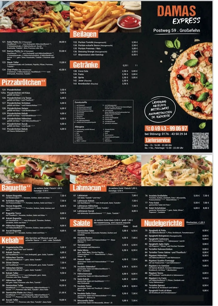 Menu_DAMAS Express_Großefehn_image_1