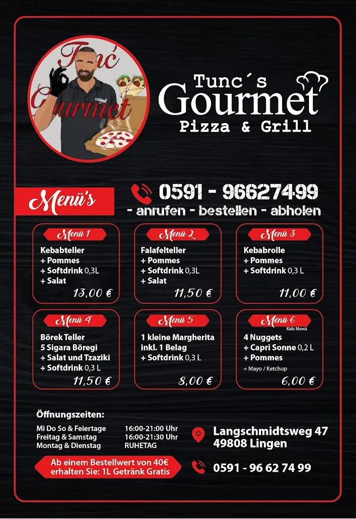 Menu_Tunc's Gourmet Pizza & Grill__image_1