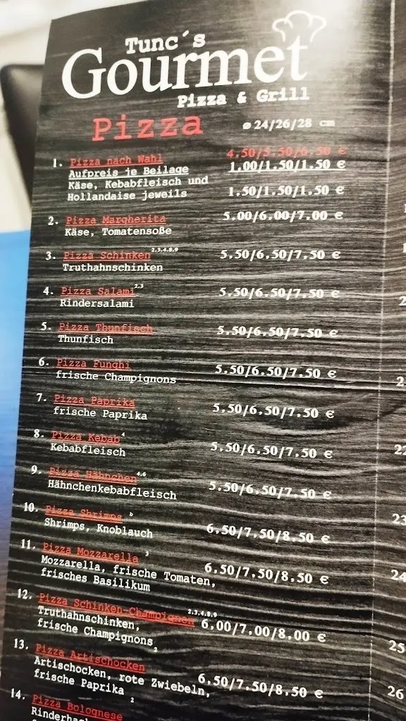 Menu_Tunc's Gourmet Pizza & Grill__image_4