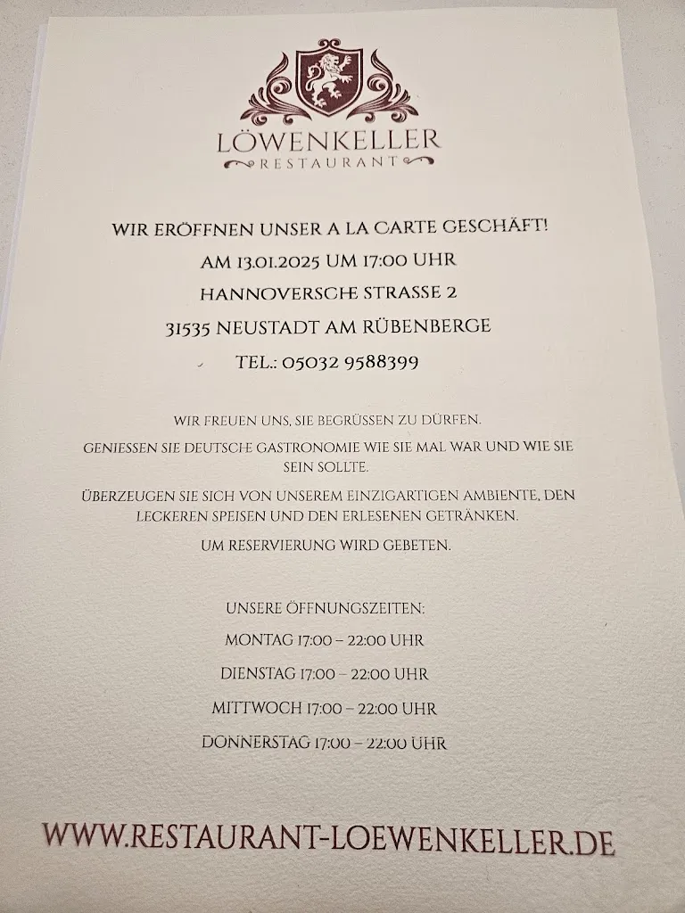 Menu_Restaurant Löwenkeller_Rübenberge_image_1