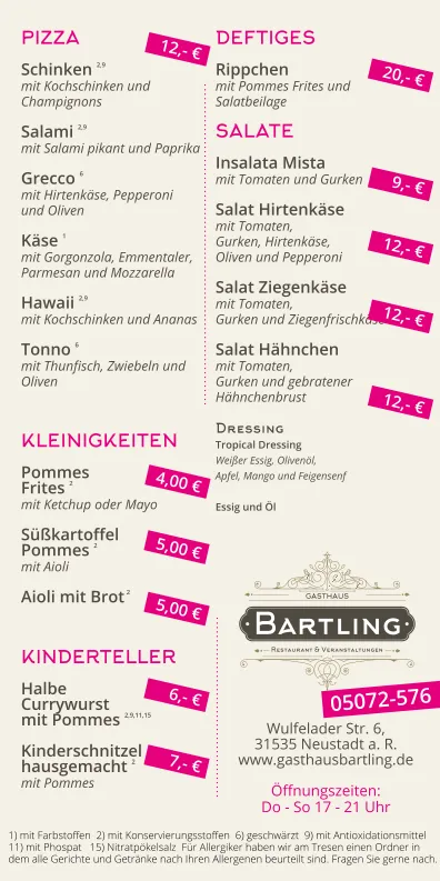 Menu_Gasthaus Bartling | Neustadt am Rübenberge_Rübenberge_immagine_2