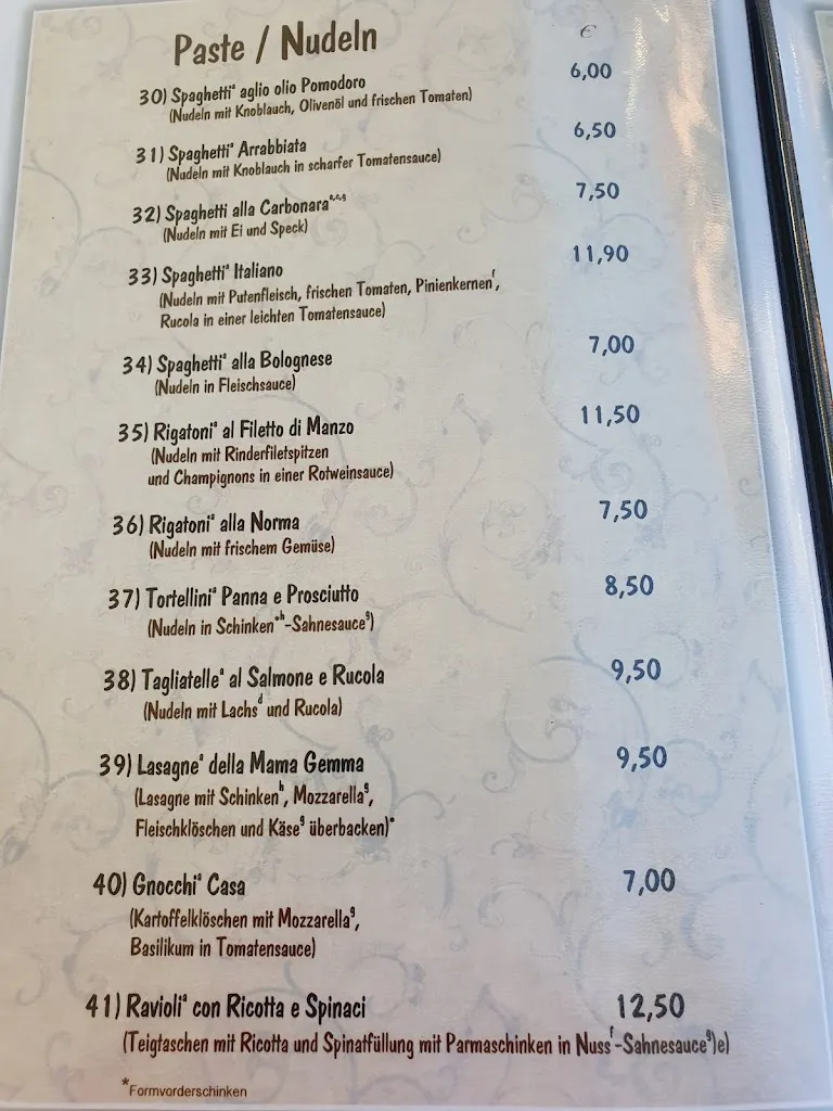 Menu_Italiano Trattoria_Rübenberge_immagine_2