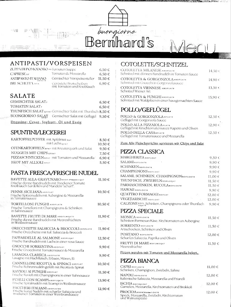 Menu_Buongiorno Bernhard's_Stadthagen_image_1
