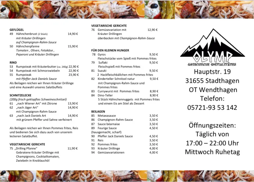 Menu_Restaurant Olymp Wendthagen/Stadthagen_Stadthagen_image_1