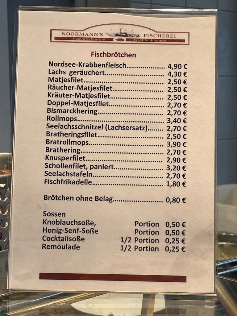 Menu_Noormann's Fischerei - Fischrestaurant_Norden_image_1
