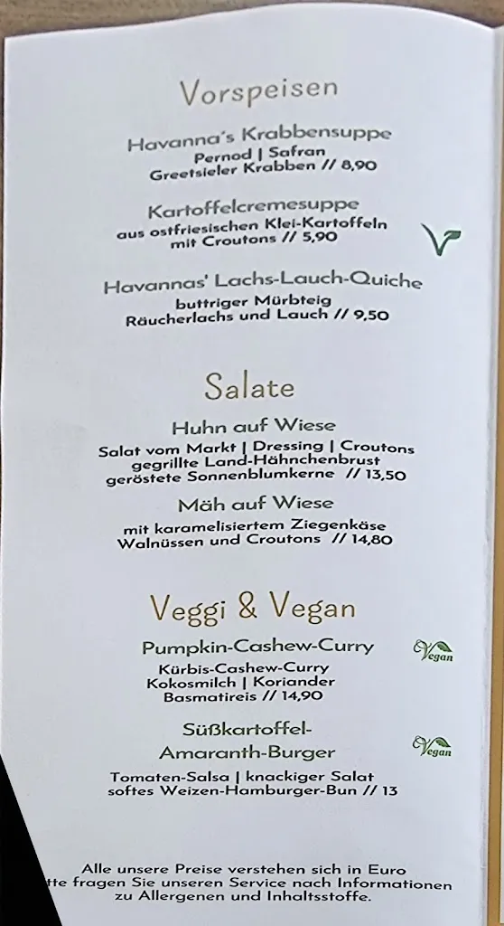 Menu_Restaurant Havanna_Norden_image_1