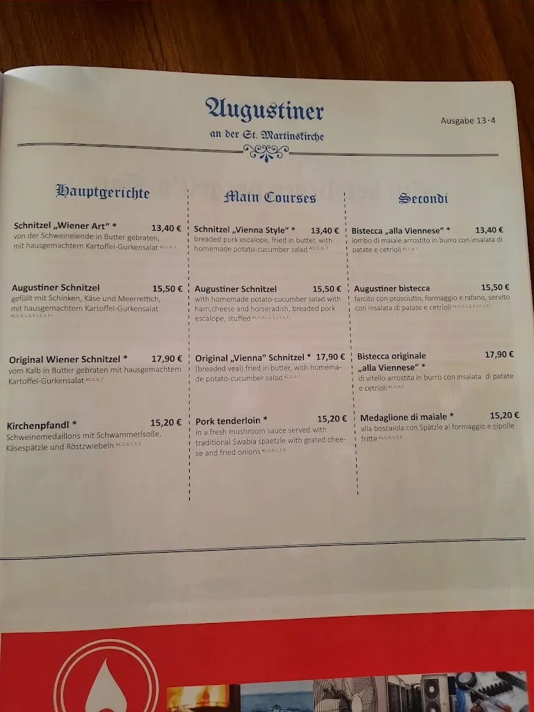 Menu_Augustiner an der Sankt Martinskirche_Landshut_immagine_1