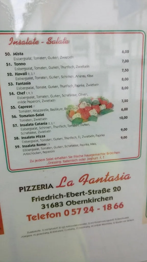 Menu_Restaurant La Fantasia_Obernkirchen_image_3