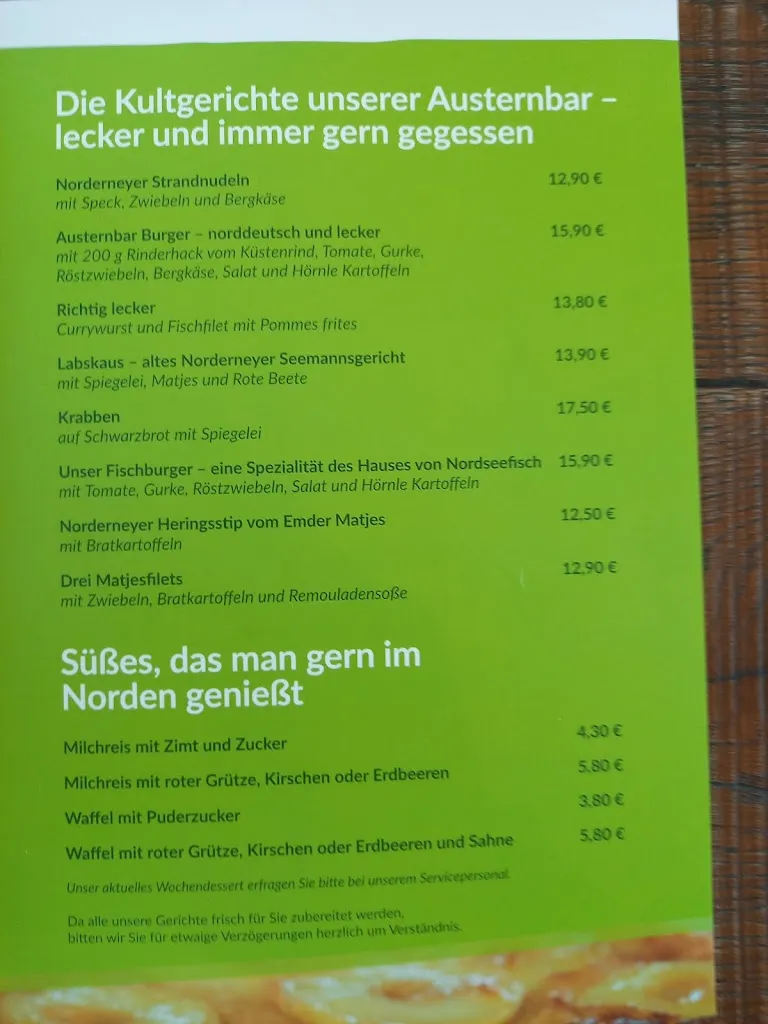 Menu_De Vries Das Meeresbistro/De Vries Die Austernbar_Norderney_image_4