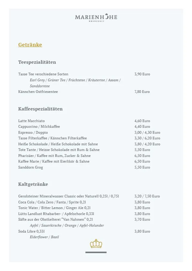 Menu_Marienhöhe Norderney_Norderney_image_1