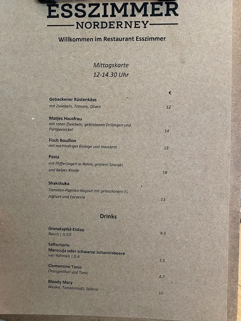 Menu_Restaurant Esszimmer Norderney_Norderney_image_1