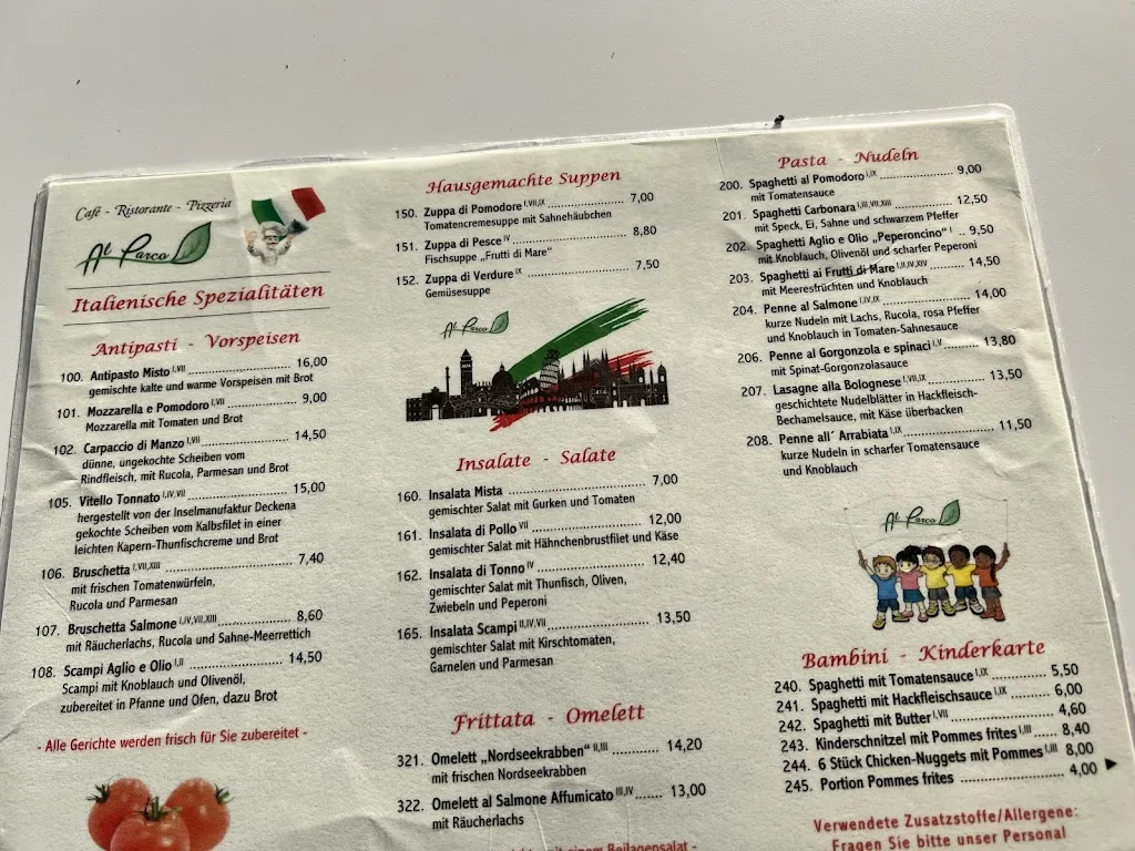 Menu_Al Parco_Norderney_image_1