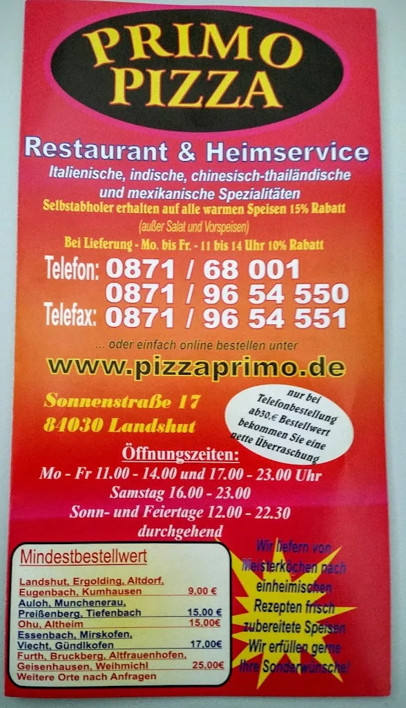 Menu_Primo Pizzeria Restaurant & Heimservice - Landshut_Ergolding_image_3
