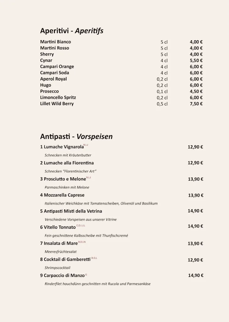 Menu_Ristorante „Gondola“ - Café - Bar - Restaurant_Nordhorn_image_1