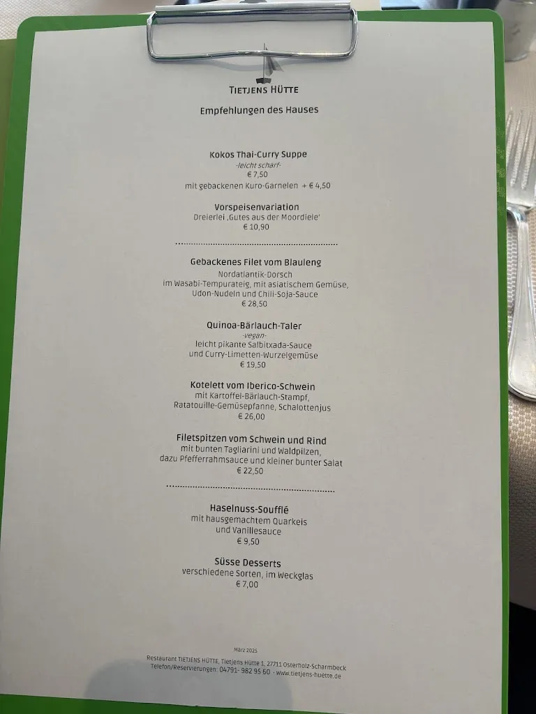 Menu_Tietjens Hütte_Osterholz-Scharmbeck_immagine_1