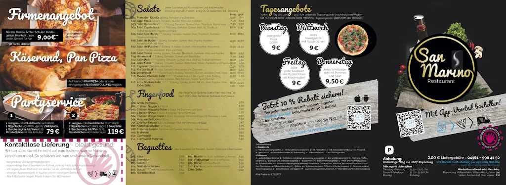 Menu_San Marino Restaurant_Papenburg_immagine_2