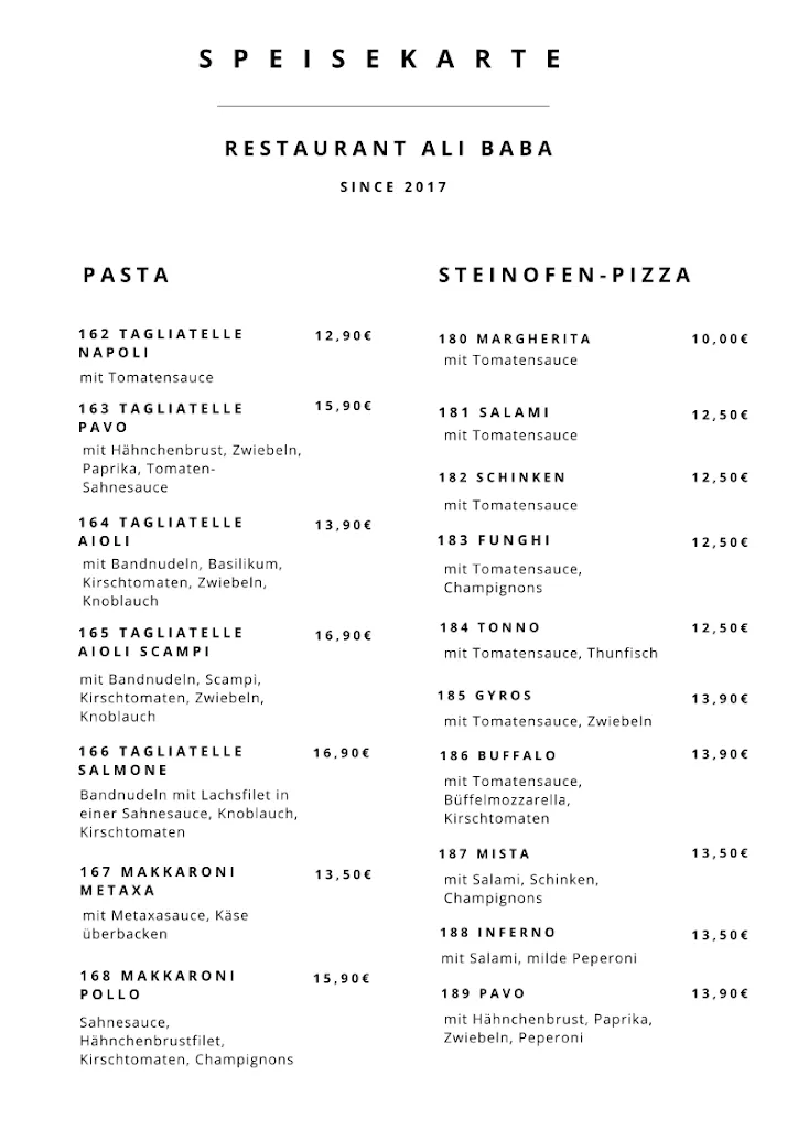 Menu_Restaurant Alibaba Papenburg_Papenburg_immagine_1