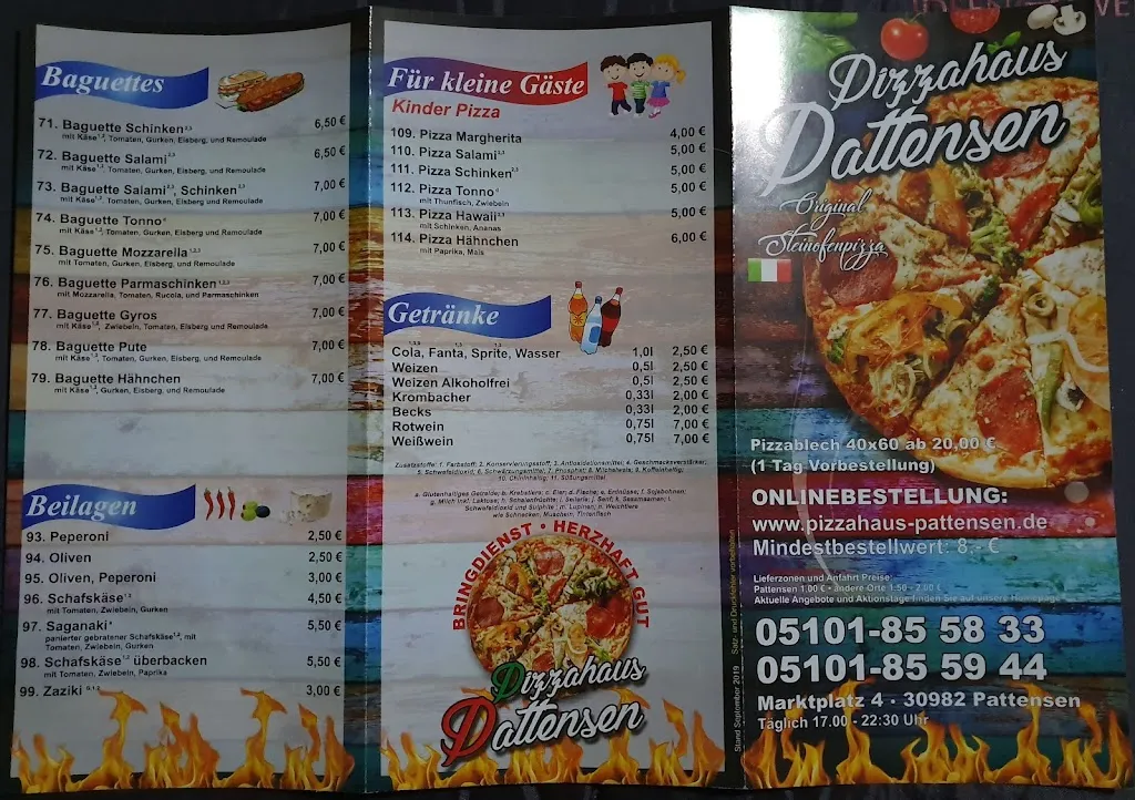 Menu_Pizzahaus Pattensen Pizzeria_Pattensen_immagine_4