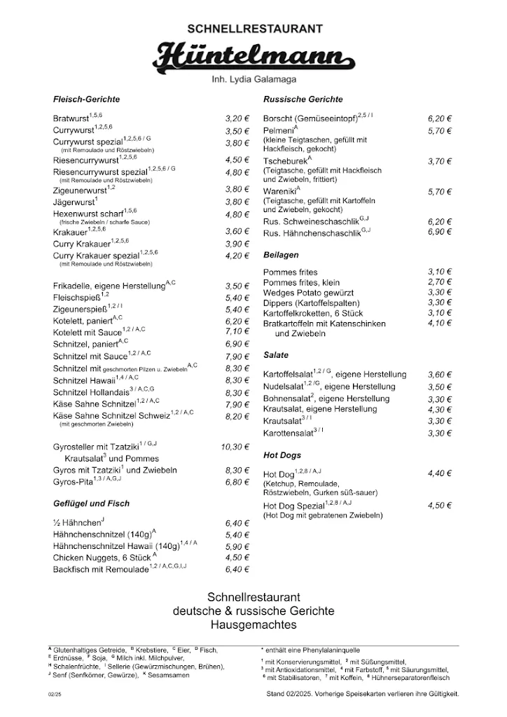 Menu_Schnellrestaurant Hüntelmann_Quakenbrück_image_4