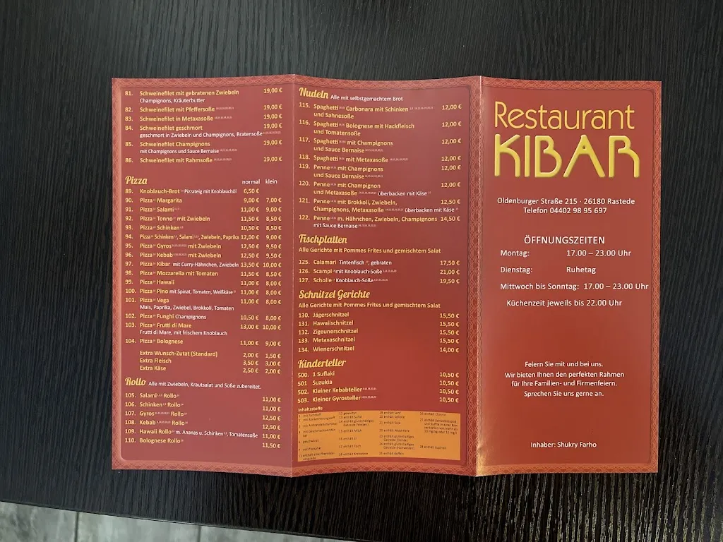 Menü_Restaurant Kibar_Rastede_Bild_4