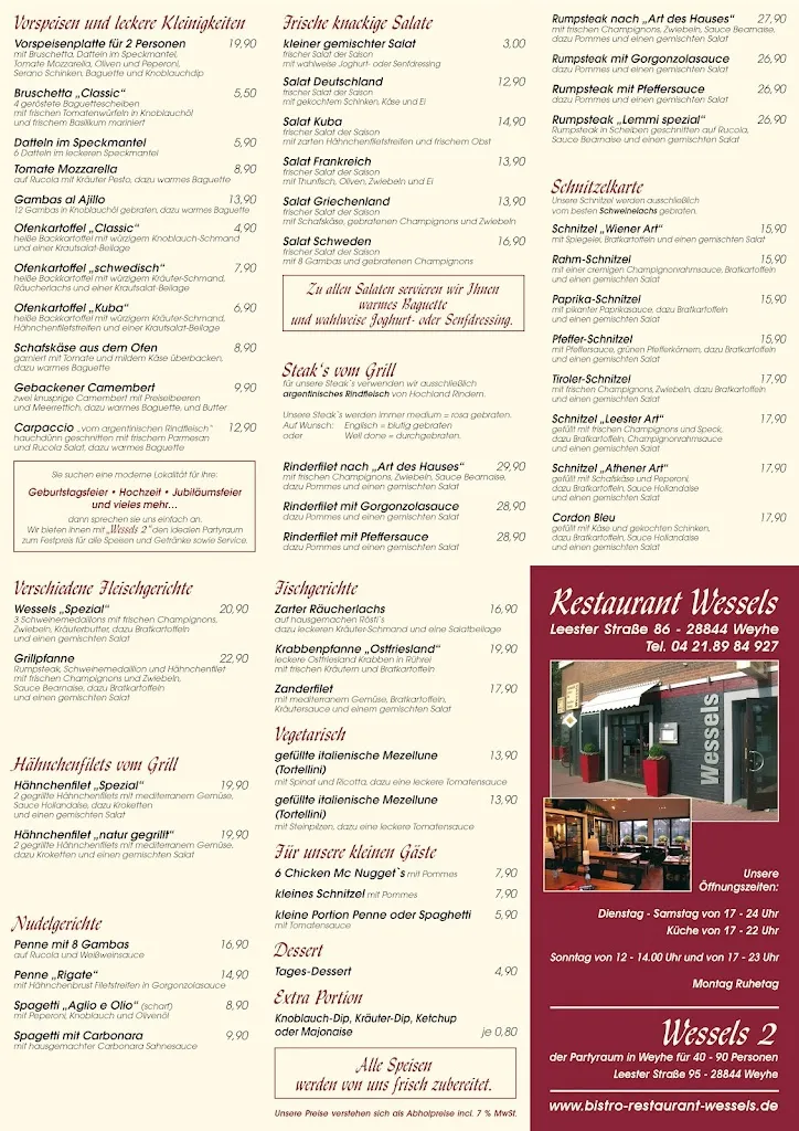 Menu_Restaurant Wessels_Weyhe_image_1