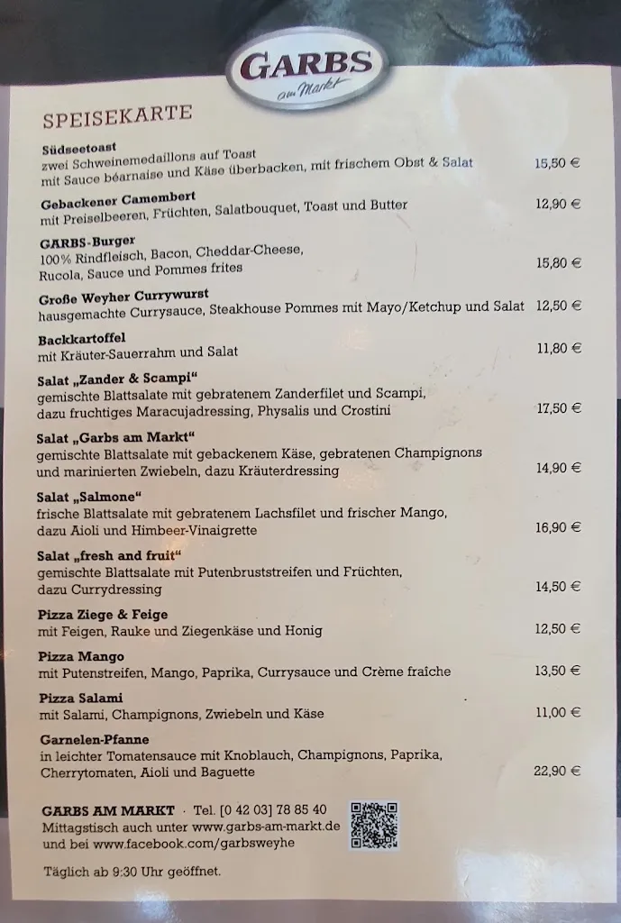 Menu_Garbs am Markt_Weyhe_image_1