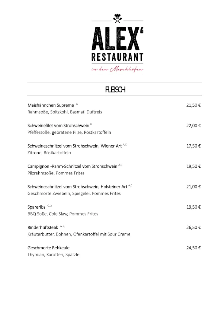 Menu_Alex´ Restaurant in den Maschhöfen_Rosdorf_immagine_2