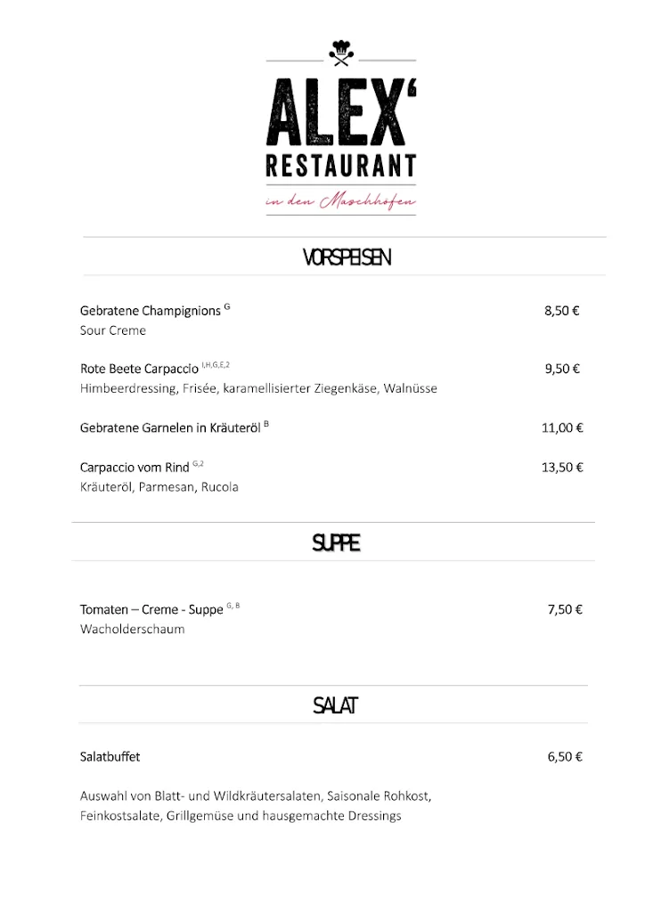 Menu_Alex´ Restaurant in den Maschhöfen_Rosdorf_immagine_4