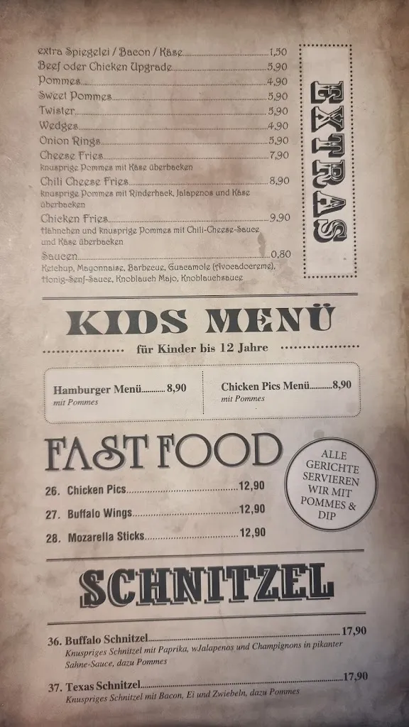 Menu_Buffalo Burger Rinteln_Rinteln_immagine_2