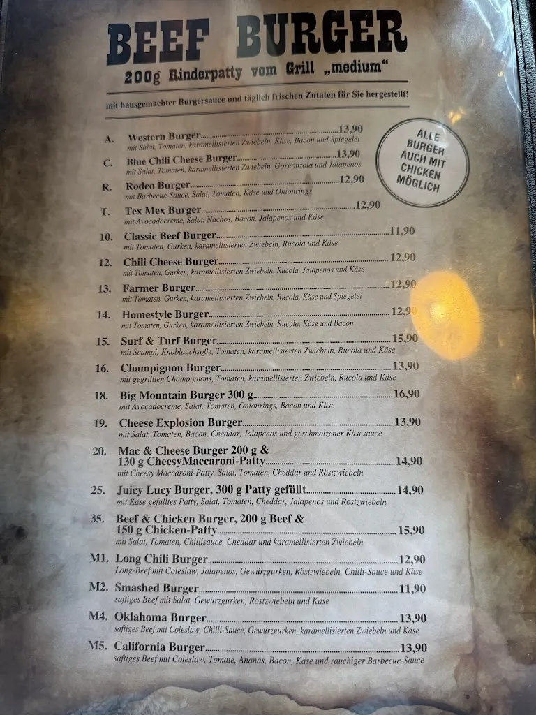 Menu_Buffalo Burger Rinteln_Rinteln_immagine_4