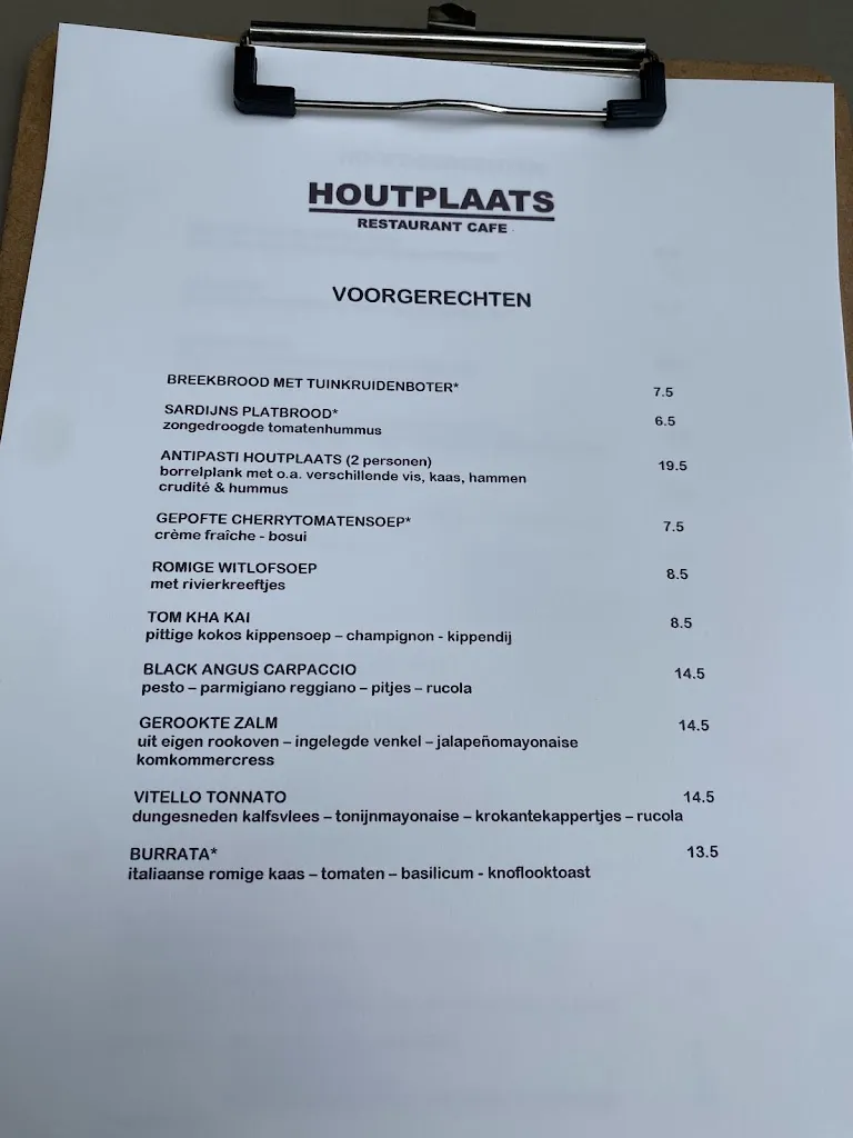 Menu_Restaurant Café Houtplaats_Netherlands_image_4