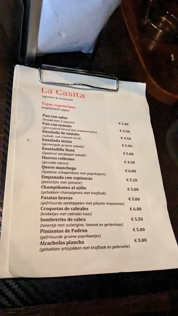 Menu_Tapasrestaurant La Casita_Netherlands_image_3