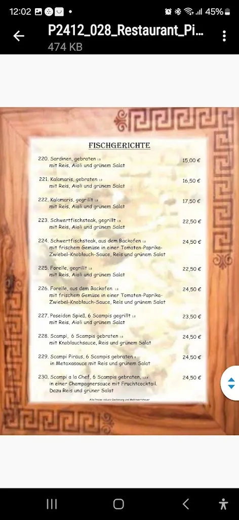 Menu_Restaurant Piräus_Sande_image_2
