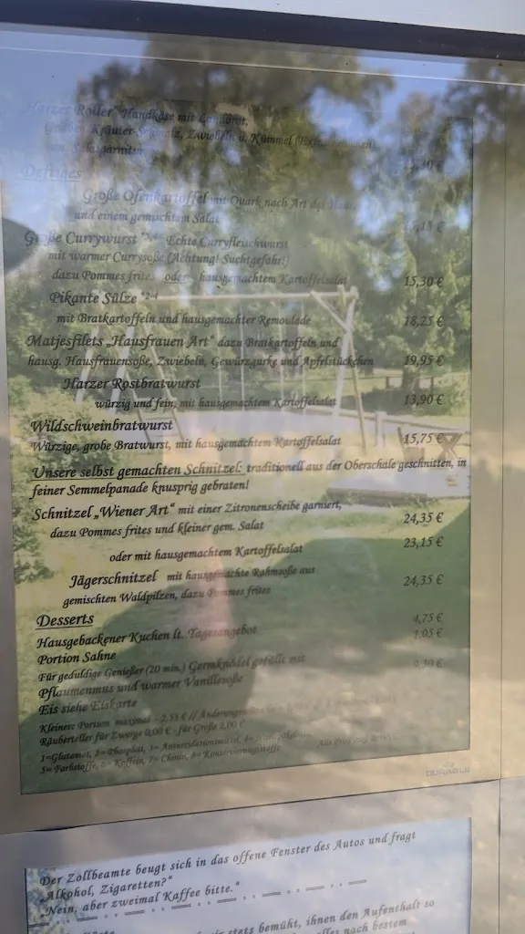 Menu_Waldgaststätte Rinderstall im Nationalpark Harz_Andreasberg_immagine_4