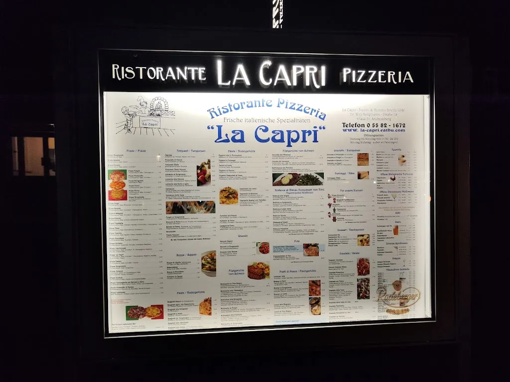 Menu_Ristorante Pizzeria La Capri_Andreasberg_image_1