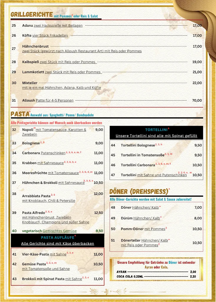 Menu_Alloush Restaurant_Scheeßel_immagine_4
