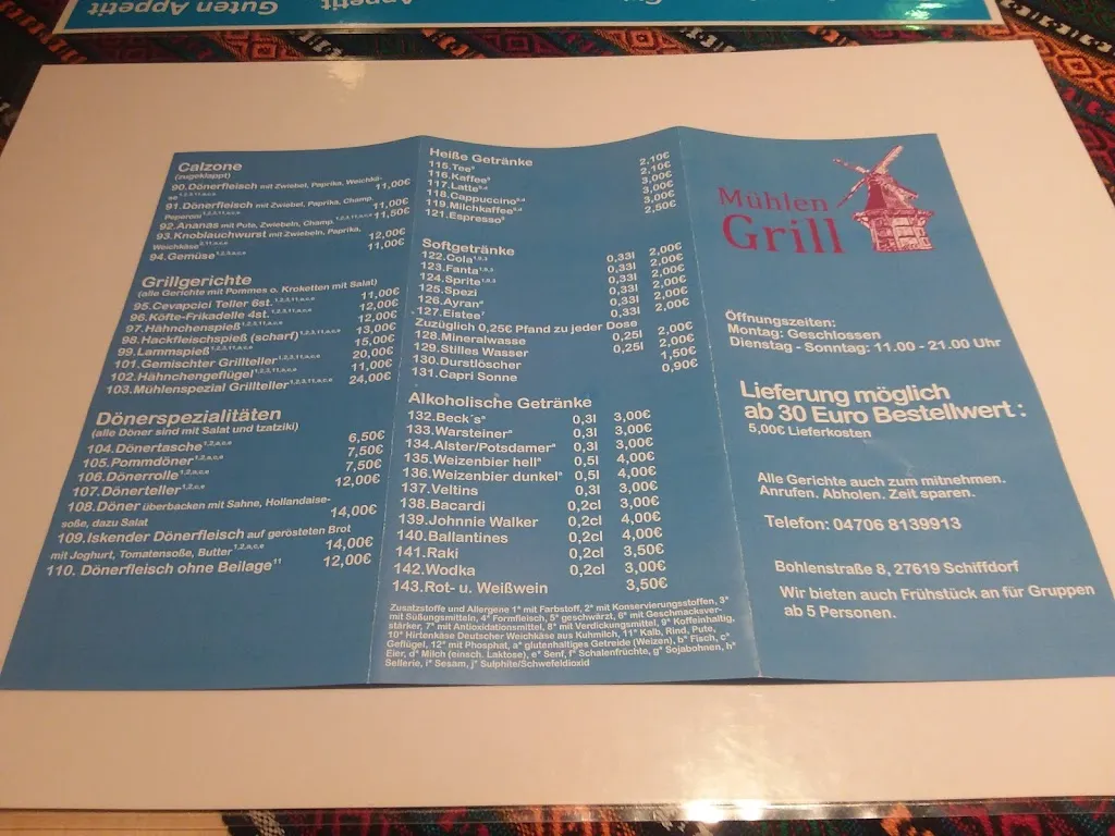 Menu_Mühlen-Grill Schiffdorf_Schiffdorf_image_1