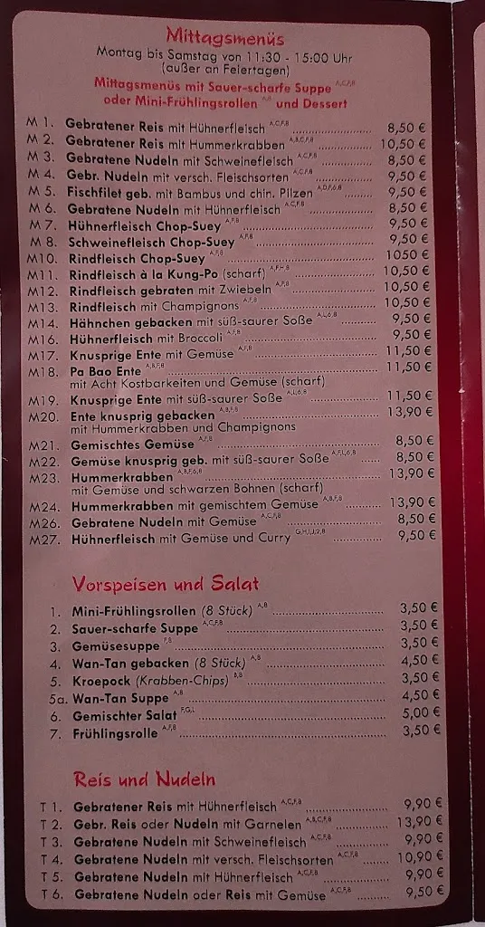 Menu_China Restaurant Spaden_Schiffdorf_immagine_1