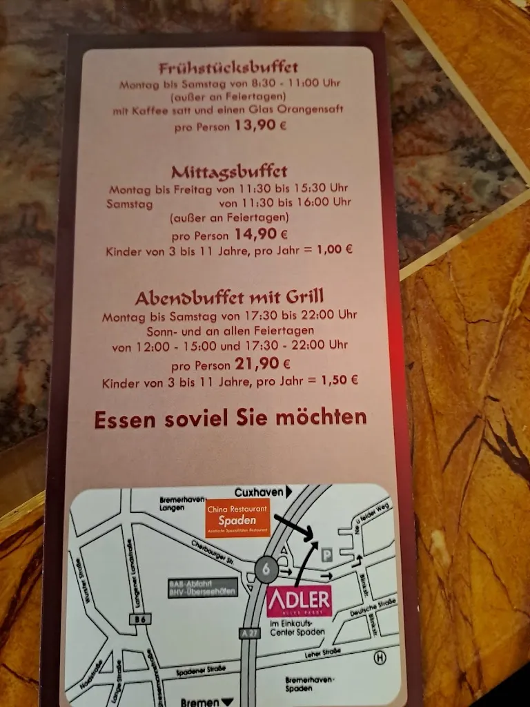 Menu_China Restaurant Spaden_Schiffdorf_immagine_2