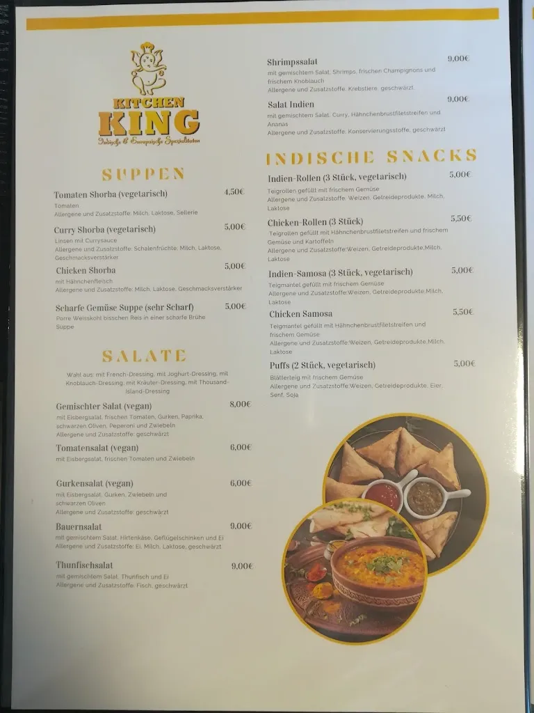 Menu_Indisches Restaurant Kitchen King_Schiffdorf_image_1