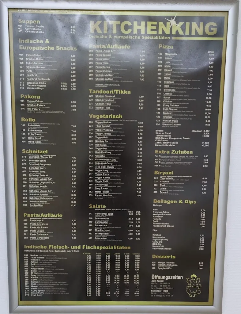 Menu_Indisches Restaurant Kitchen King_Schiffdorf_image_2