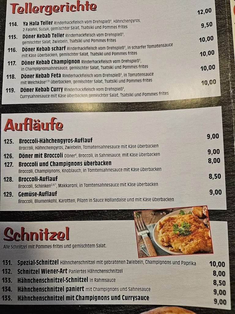 Menu_YA HALA Schnellrestaurant_Schortens_immagine_4